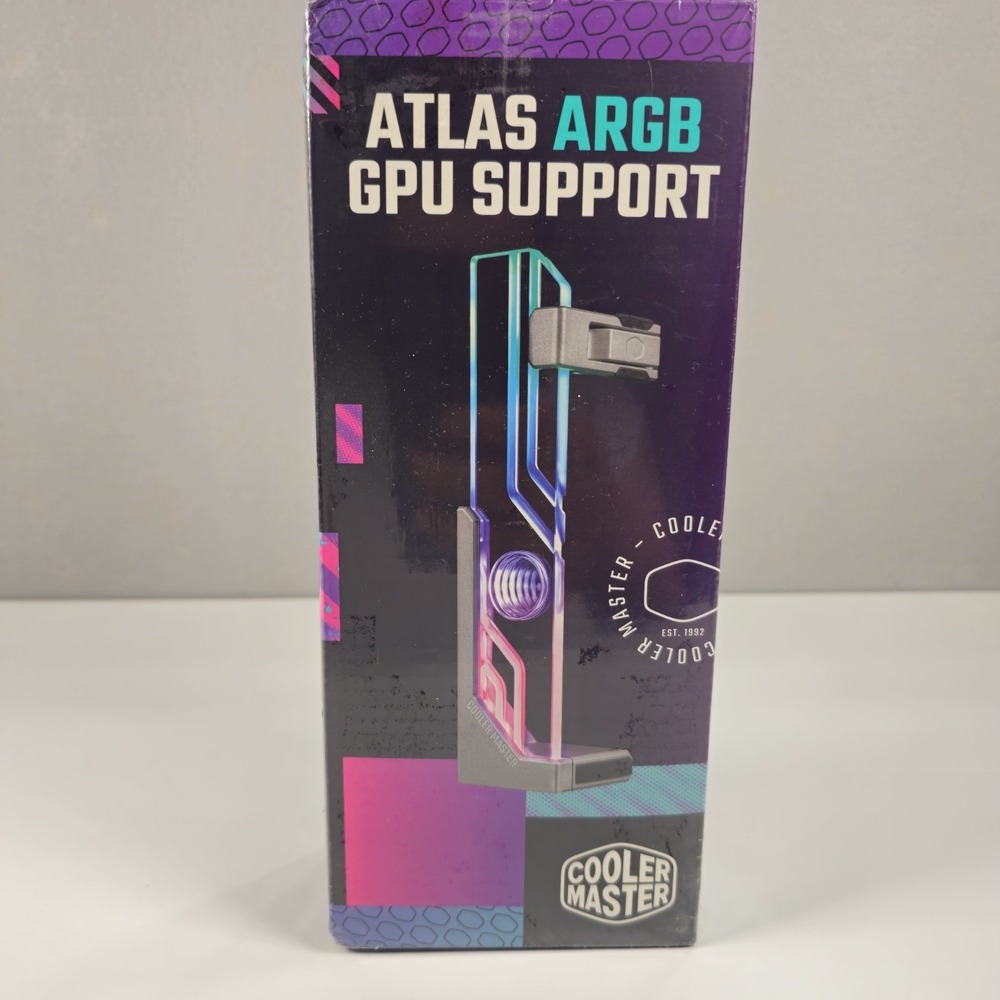 Cooler Master Atlas ARGB GPU Support Bracket Tempered Glass MCA-U000R-AGSBTG-00